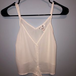 Sheer white tank top